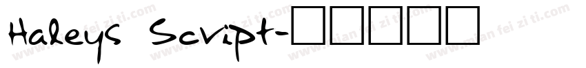 Haleys Script字体转换